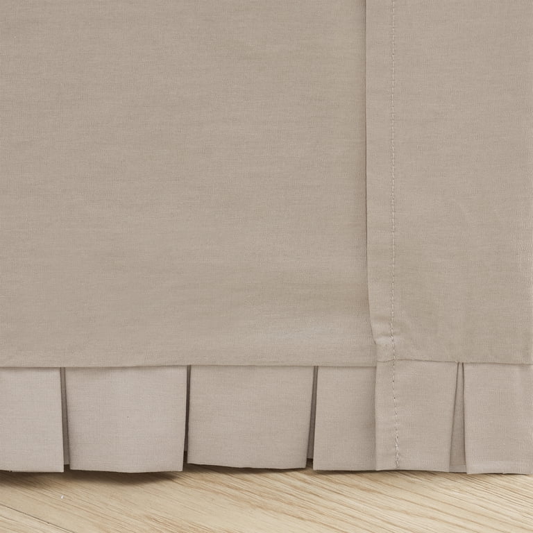 Taupe Box Pleat Queen Cotton Bed Skirt, 16" Drop photo 3