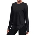 thumbnail image 2 of Camisa XIEERDUO para mujer, manga larga, antisarpullido, talla M, color negro, 2 of 5