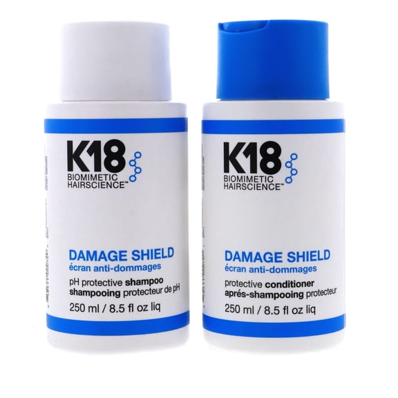 K18 Damage Shield pH Protective Shampoo, 8.5 oz-K18 Damage Shield Protective Conditioner, 8.5 oz