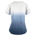thumbnail image 4 of Hearthz S-5XL Tie-Dye Gradient Womens Scrub Tops Printed Plus Size Scrub Shirts for Women V Neck Short Sleeve Nurses Working Uniforms with Pocket, 4 of 5