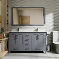 thumbnail image 2 of Big Sur 60 in W x 22 in D Dark Grey Double Bath Vanity and Cultured Marble Top, 2 of 8