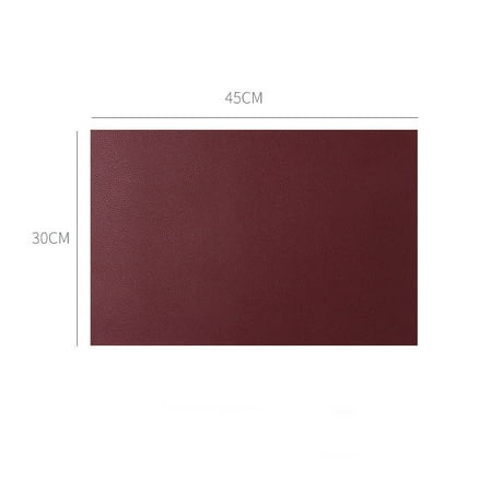 

Livesture European leather western placemat Wine red