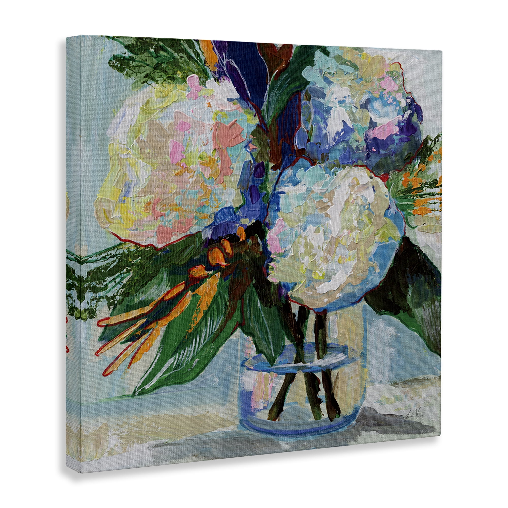 Stupell Industries Bold Summer Blooms Plants & Flowers Painting Wrapped Canvas Art Print Wall Art, 24 x 24