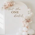thumbnail image 1 of Isn't She Onederful First Birthday Party Theme Backdrop & Sign - Balloon Arch Decal, Newborn Girl, 1 of 7