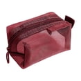 thumbnail image 3 of Lekihaqq Small Three-Dimensional Transparent Mesh Storage Bag Multifunctional Portable Makeup Pencil Case Mesh Organizer For Cosmetics Jewelry Stationery Travel Office School, 3 of 7