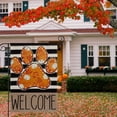 thumbnail image 7 of Sm:)e Paw Print Fall Garden Flag 12x18 Inch Double Sided Outside, Autumn Pumpkin Maple Leaf Welcome Stripes Yard Outdoor Flag, 7 of 7