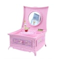 thumbnail image 3 of Creative Plastic Ballet Dancer Jewelry Box Music Box Storage Case Classic Dresser with Mirror for Little Girls (Pink), 3 of 7