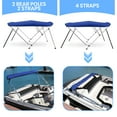 thumbnail image 2 of Leader Accessories 3 Bow Bimini Top Boat Cover Includes Mounting Hardwares with Aluminum Frame，Multi Colors, 2 of 6