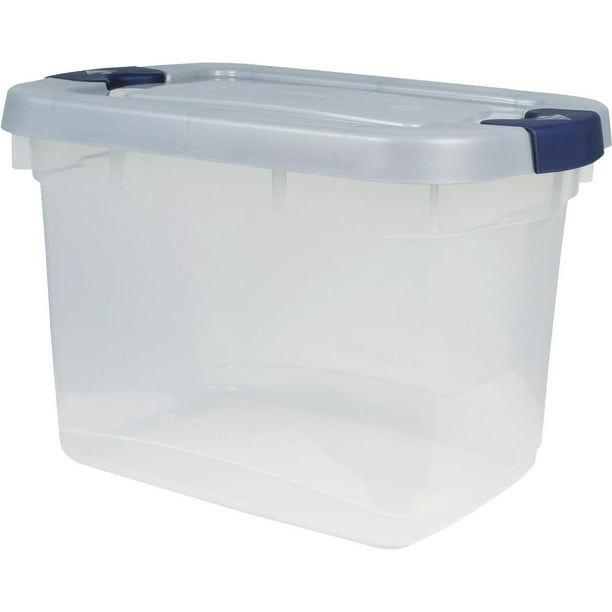 Rubbermaid Roughneck Clear Storage Tote Bins, 19 Qt (4.75 Gal), Clear