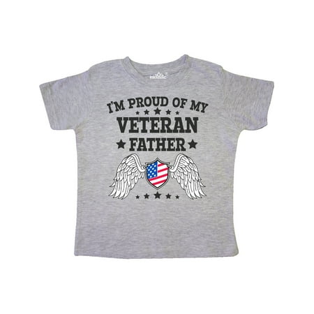 

Inktastic I m Proud of My Veteran Father with Shield Gift Toddler Boy or Toddler Girl T-Shirt