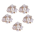 thumbnail image 1 of 2x 5 Piezas de de Imitación Botones de Flores de Hebillas de Espalda Plana Conector para Sombreros ios para El Cabello perfecl Botones de flor de perla, 1 of 8