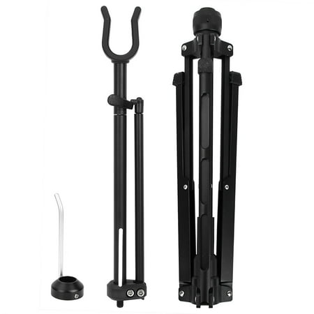 Folding Bow Stand Holder Bracket for Compound & Recurve Bows - Hunting Accessory Black