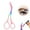 Pink, variant on Eyebrow Trimmer Scissor, 2-in-1 Professional Eyebrow Scissors with Comb, Stainless Steel Precision Eyebrow Cutter Hair Removal Makeup Tool for Women and Men