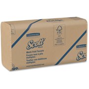 Scott Essential 100% Recycled Fiber Multifold Paper Towels (01801), 9.2” x 9.4”, Brown, 16 Clips per Case, 250 Sheets per Clip, 4,000 Towels per Case