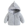 thumbnail image 2 of Godderr Toddler Kids Fleece Jacket Winter Warm Coat for Girls Boys 9M-5Y Baby Zipper Long Sleeve Newborn Thick Winter Outerwear, 2 of 6