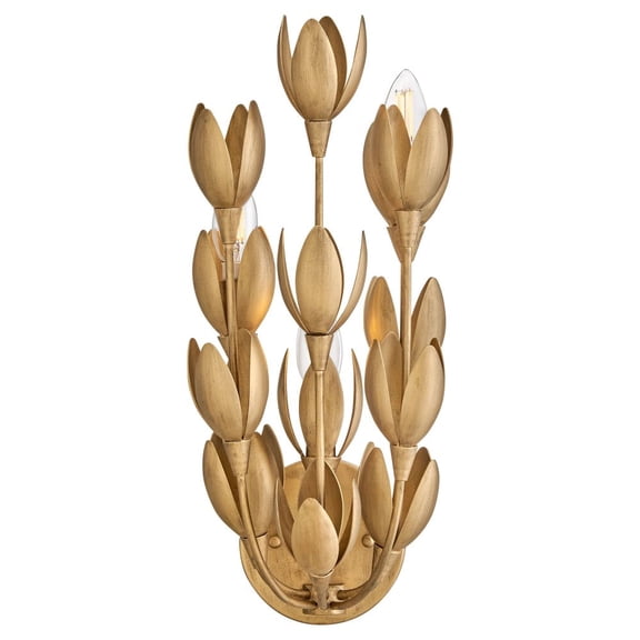 30010BNG Hinkley Lighting Flora - 15W 3 LED Large Wall Sconce In Bohemian Style-17.25 Inhces Tall and 7 Inches Wide-Burnished Gold Finish