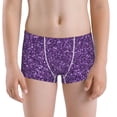 thumbnail image 5 of Yiaed Purple Glitter Print Boys' Boxer Briefs Cotton Casual Stretch Comfort Boys Boxers - Kids Boxer Briefs Underwear for Boys (6-18)-XX-Small, 5 of 5