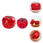 NUOLUX Tomato Kitchen Timer Cube - 60-Minute Mechanical Countdown Clock, Silent Visual Reminder for Cooking and Home Use