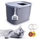 thumbnail image 1 of Arenero para Gato Grande KE WOOW con puerta de entrada superior color Gris, 1 of 6