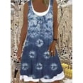 thumbnail image 2 of New 2024 Women‘s Digital Printing Fake Two Piece Imitation Denim Dress Casual Loose Round Neck Tank Top Dress Female Vestidos, 2 of 7