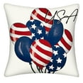 thumbnail image 2 of 4th of July PALIFEUR Pillow Covers, 18 x 18 Inch Indeoendence Day Linen Pillow Case, Patriots Throw Pillow Covers for Sofa Bedroom Coffice, American Flag Decorative Pillow Cover, 2 of 7