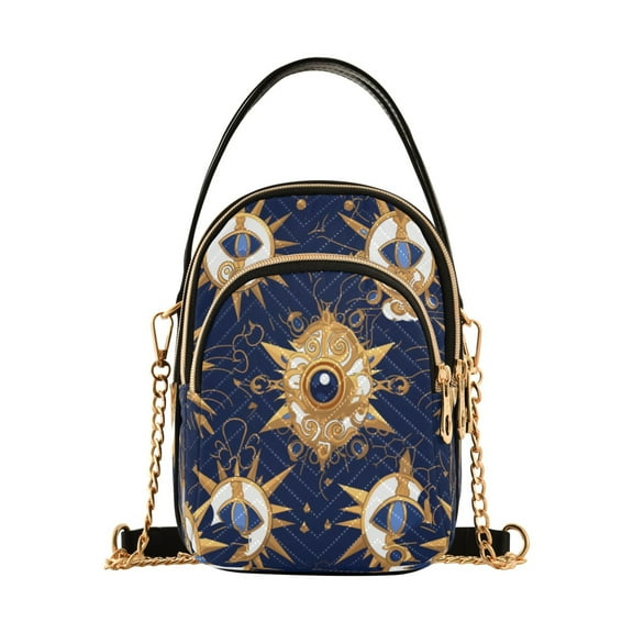 ALAZA Chain Crossbody Bags for Women Eyes Bohomia Shoulder Handbag Phone Purse