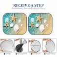 thumbnail image 6 of Honeii Starfish And Seashell On The Summer Beach Print Foldable Car Sun Shade for Windshield, 2-Piece UV Protection Shade, Protects Car Interior, Ideal for Cars, Trucks, SUVs-Small, 6 of 6