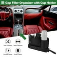 thumbnail image 2 of Organizador de Relleno de Espacio para Asiento de Coche Unique Bargains con Soporte para Vaso Lado del Pasajero de Cuero Sintético Negro, 2 of 6