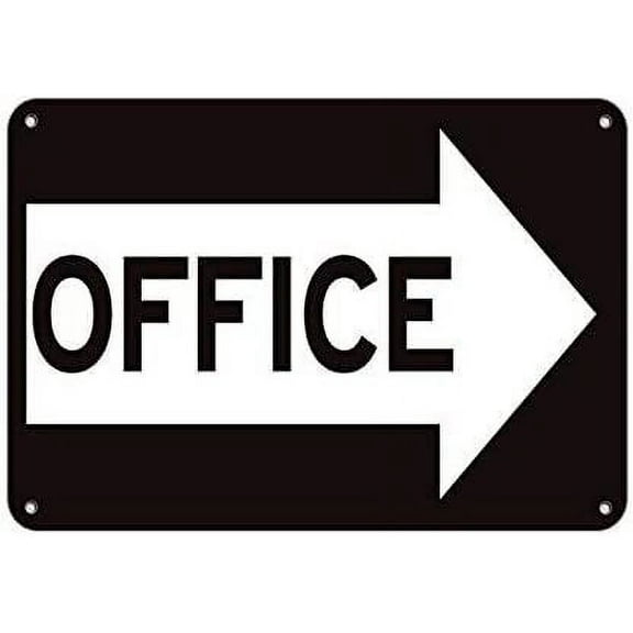 Office Right Arrow Business Sign Business Directional Sign Aluminum Metal Sign 12 X 16 Inch Wall Decor