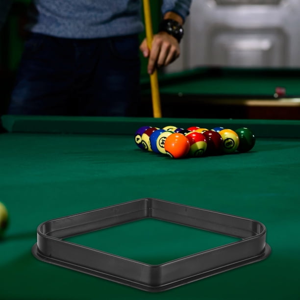unbranded 2Ud Bastidor Negro Para Bolas De Billar 9 Bolas Triángulo Plástico Resistente Para De Pool