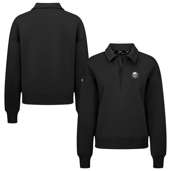 Women's Levelwear  Black New York Islanders  Canmore Quarter-Zip Pullover