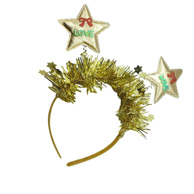 BELOVING Valentine's Day Hairband Adorable for Masquerade Halloween Stage Performance Golden Star
