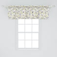 thumbnail image 2 of Ambesonne Flowers Window Valance, Daisy Leaf Spring Time, 54" X 18", Yellow White, 2 of 3
