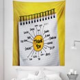 thumbnail image 1 of Gratitude Tapestry, Thank You Lettering in Different Languages Universal Diagram of Words, Fabric Wall Hanging Decor for Bedroom Living Room Dorm, 5 Sizes, Mustard Charcoal Grey, by Ambesonne, 1 of 1