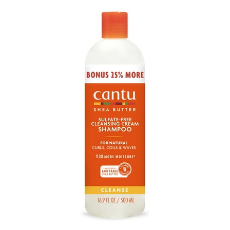 Cantu Sulfate-Free Cleansing Cream Shampoo Bonus, 16.9 fl.oz.