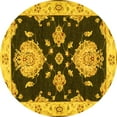 thumbnail image 1 of Ahgly Company Indoor Round Persian Yellow Traditional Area Rugs, 8' Round, 1 of 4