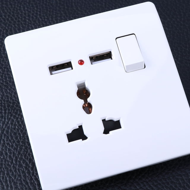 OULII Flat Outlet Plug USB Electrical Outlet Square Charger for Electronics Devices 1Pack