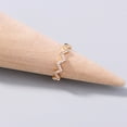 thumbnail image 4 of Golden Wave Pattern Zircon Ring To My Daughter Highs And Lows Ring, 4 of 9
