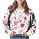 thumbnail image 2 of Vestido de verano para niña con estampado de flores de Pascua, manga corta, bolsillos con volantes y cuello redondo, top de poliéster, 2 of 5