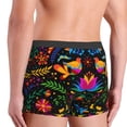 thumbnail image 5 of Fotbe Mexican Flower Traditional1 Men’s Total Support Pouch Boxer Briefs, X-Temp Cooling, Moisture-Wicking Underwear, Regular, Long-leg and Trunk-XX-Large, 5 of 9
