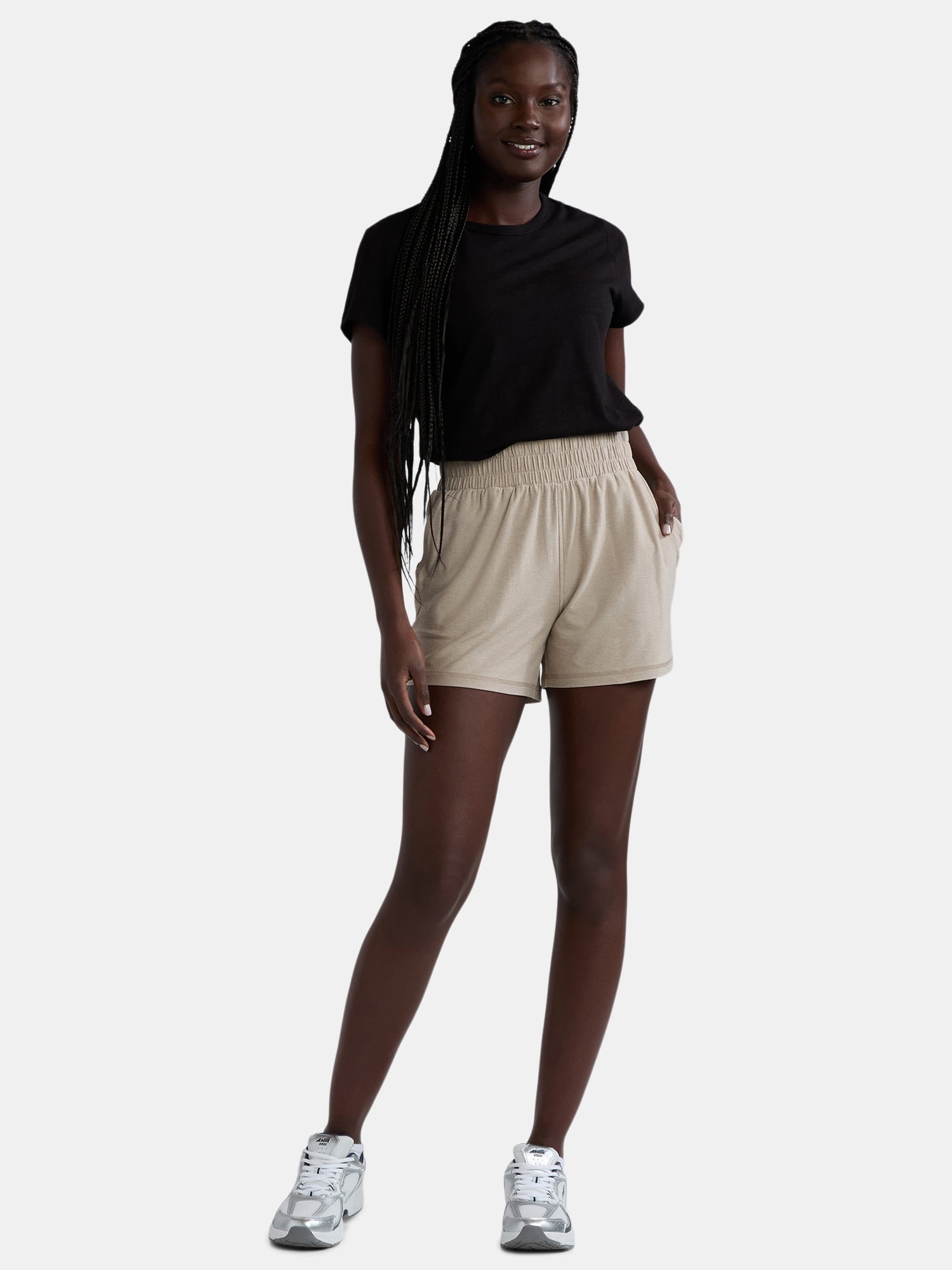 Athletic Works Women's and Women’s Plus ButterCore Soft Performance Gym Shorts, Available in 1, 2 and 5-Pack, Sizes XS-4X