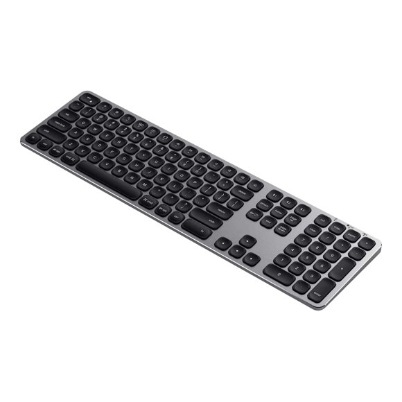 Satechi Aluminum Bluetooth Keyboard with Numeric Keypad - Compatible with iMac Pro/iMac, 2020/2018 Mac Mini, 2019 MacBook Pro, 2020 iPad Pro, 2012 & Newer Mac Devices (English, Space Gray)