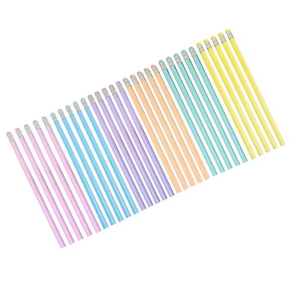 BQBQERT 30 Count Wood Pencil Triangular Grip Pencils with Built In Erasers for Adults Students Artists Drawing Writing