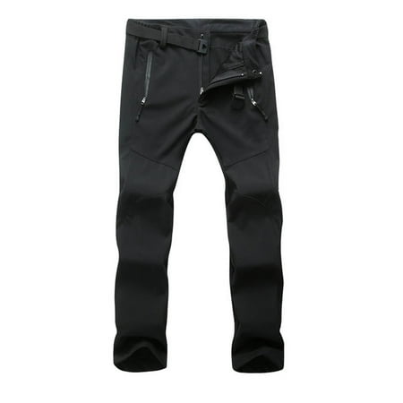 TRUBKH Snow Pants Ski Pants Warm Pants Winter Hiking Pants Fleece Lined Waterproof Pants Snow Suits for Women Snowboard Pants Black L