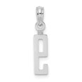 thumbnail image 4 of 14K White Gold Polished Finished Block Script Design Number 9 Charm Pendant, 4 of 4