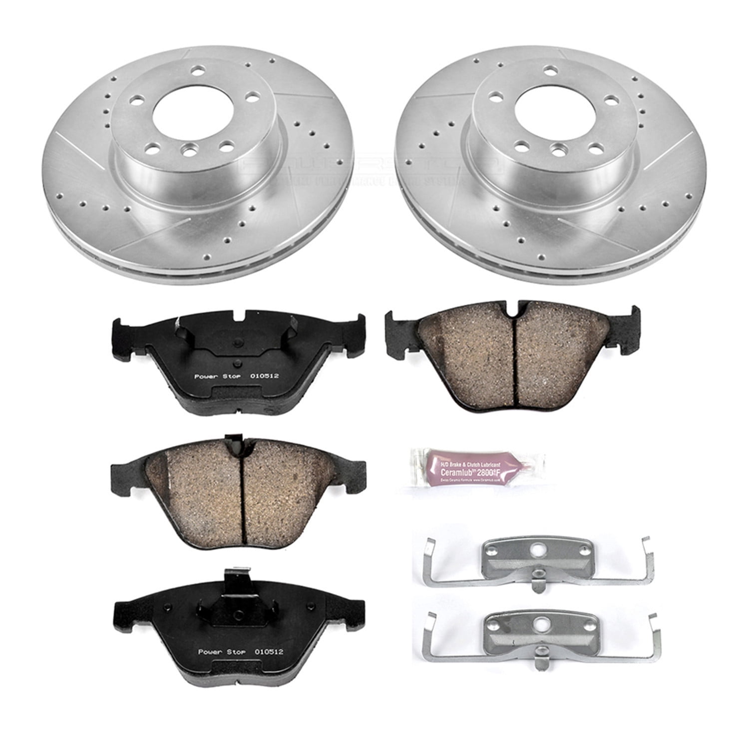PowerStop Front Z23 Evolution Sport Carbon-Fiber Ceramic Brake Pad and Drilled & Slotted Rotor Kit Fits: BMW Select Models K6073