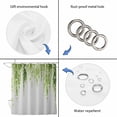 thumbnail image 4 of Sage Green Shower Curtain, Waterproof Shower Curtains for Bathroom, Summer Botanical Leaves Watercolor Washable Fabric Bathtub Curtain Set Bath Decor with 12 Hooks 48"x72", 4 of 8