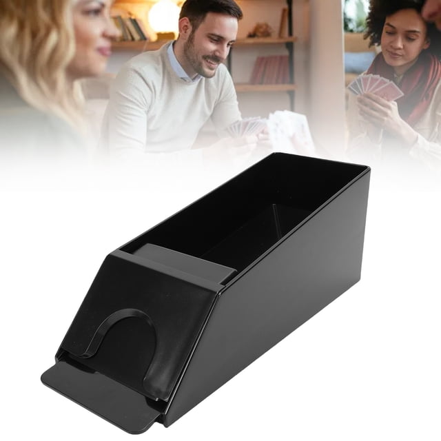 Dispensador De Naipes De Plástico Para Zapatos, 6 Barajas De Cartas, Distribuidor, Accesorio De Mesa Para Juegos Familiares, Noche, Color Negro