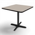 thumbnail image 6 of Hampden Furnishings Bennet Collection Steel Frame 36" Square Top, X Base, 30" Height Cafe Table, Black Frame/Grey Nebula Top, 6 of 13