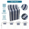 thumbnail image 6 of Striped Navy Blue Table Runner 70 Inches, Farmhouse Line Stripes Classic Bed Runner Dresser Scarves Tabletop for Indoor Outdoor Parties/Ceremony/Banquet, 13" x 70", 6 of 9